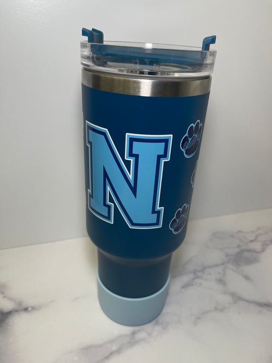 Navy 40oz Tumbler UV Print N/Paws