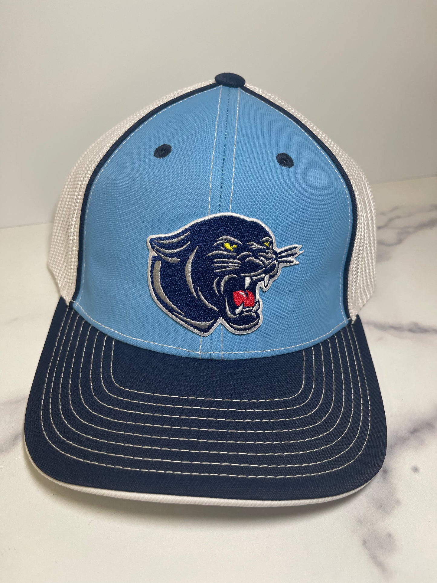 Tri Color Fitted Hat Panther Logo