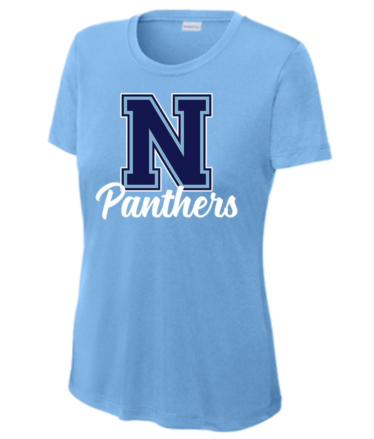 NHS Ladies T Shirt (Navy N w/ Panthers)