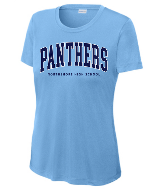 NHS Ladies T Shirt (Panthers Navy Words)