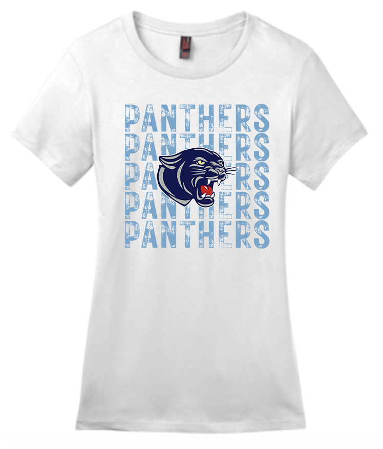 NHS Ladies T Shirt Panthers Columbia Distressed