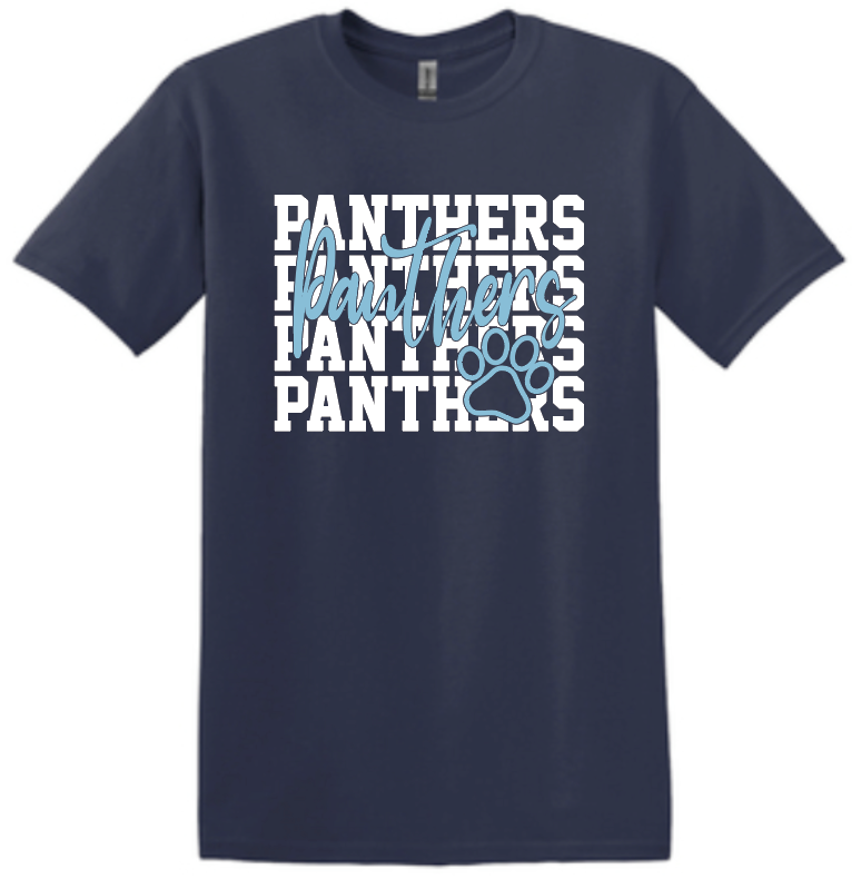 NHS Unisex T Shirt Panthers White Distressed