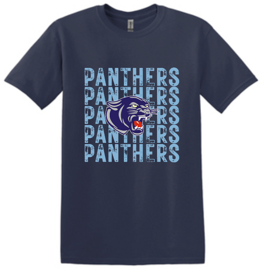 NHS Unisex T Shirt Panthers Columbia Distressed