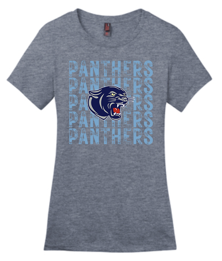 NHS Ladies T Shirt Panthers Columbia Distressed