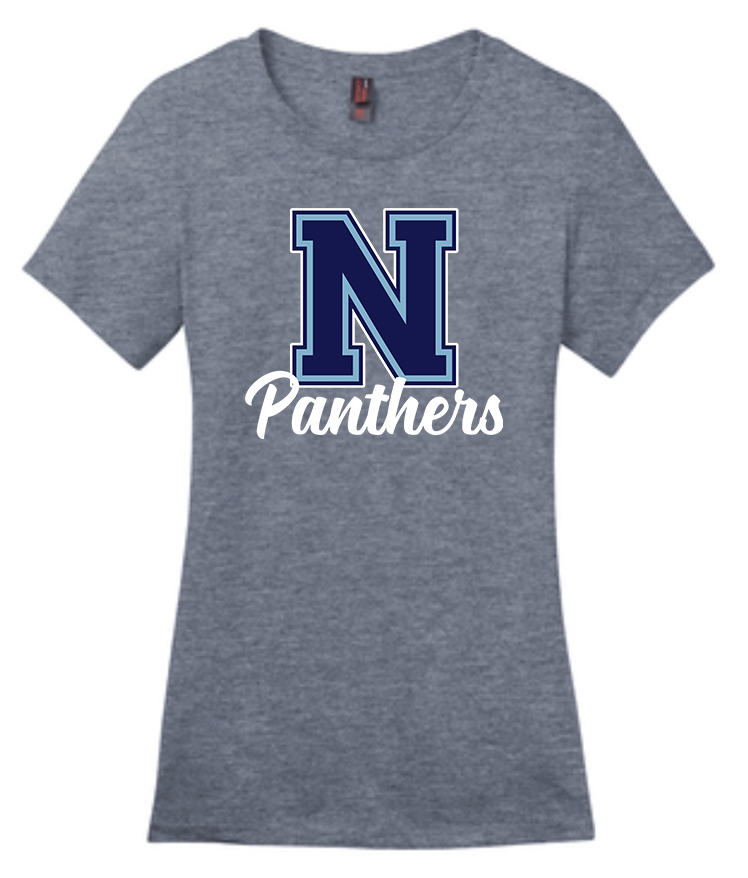 NHS Ladies T Shirt (Navy N w/ Panthers)