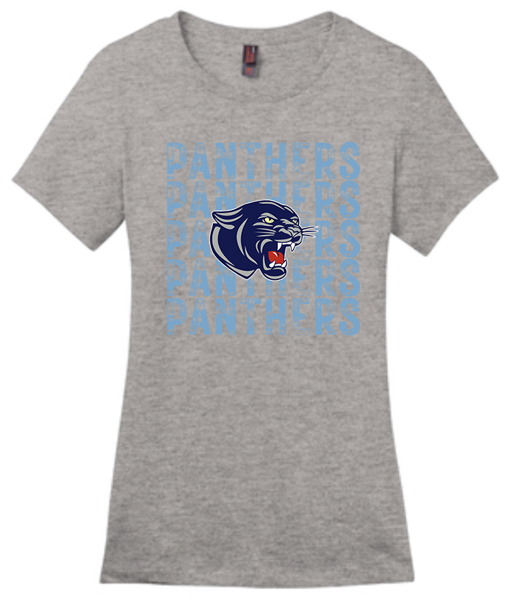 NHS Ladies T Shirt Panthers Columbia Distressed