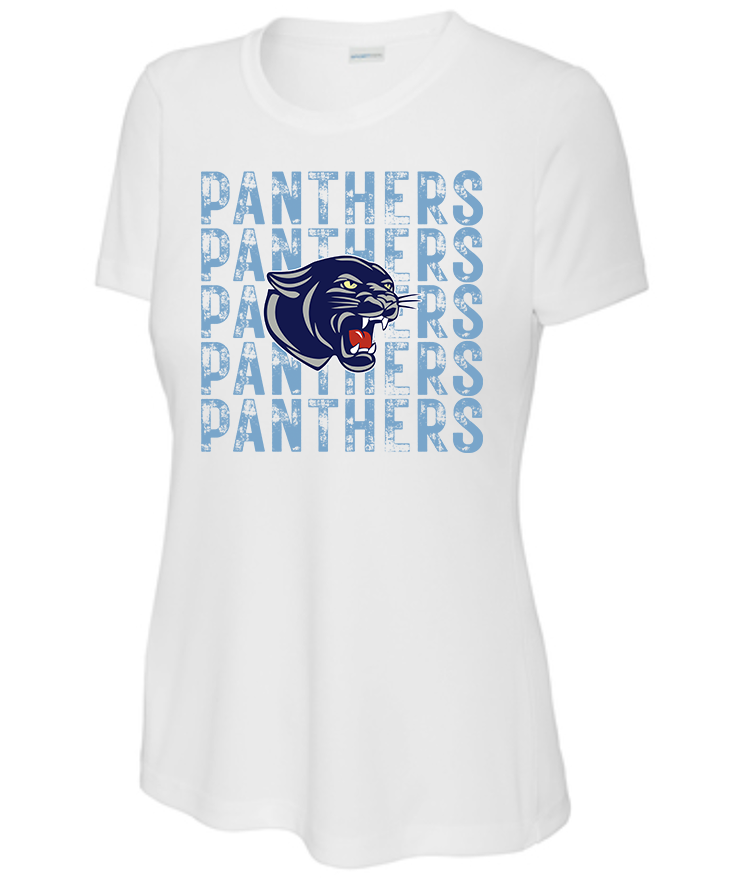 NHS Ladies T Shirt Panthers Columbia Distressed